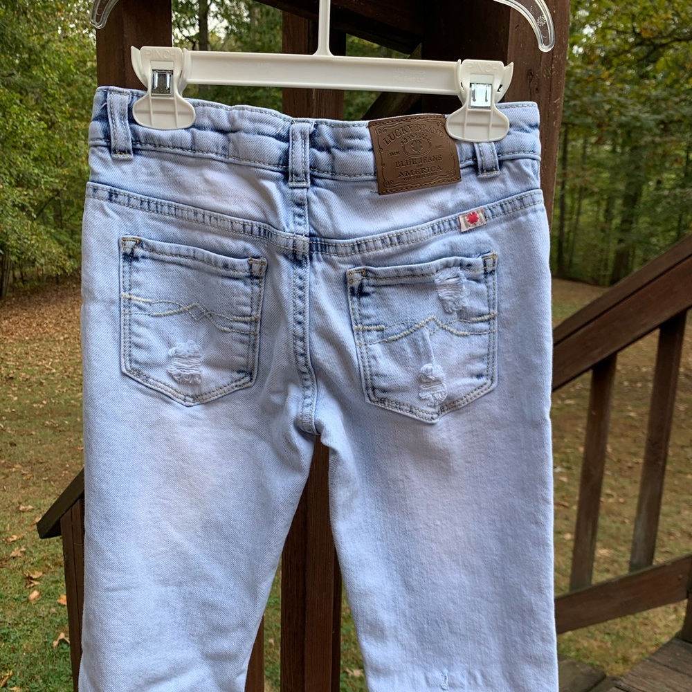 Girls Lucky Brand Crop Distressed jeans